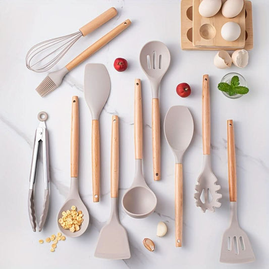 ChefEase – 12-Piece Silicone Kitchen Utensil Set – Durable, Stylish Heat-Resistant
